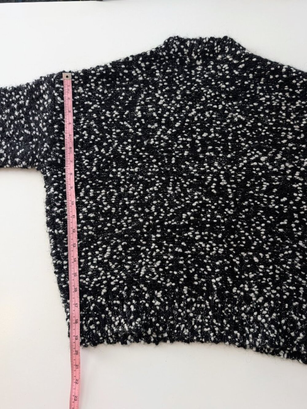 Sezane Juliette Jumper Black & White Speckled Knit Sweater, Size Small - Picture 12 of 12